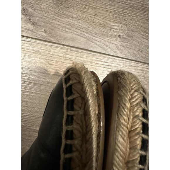 Tory Burch Black Leather Espadrille Size 7M - READ DESCRIPTION - Picture 7 of 13